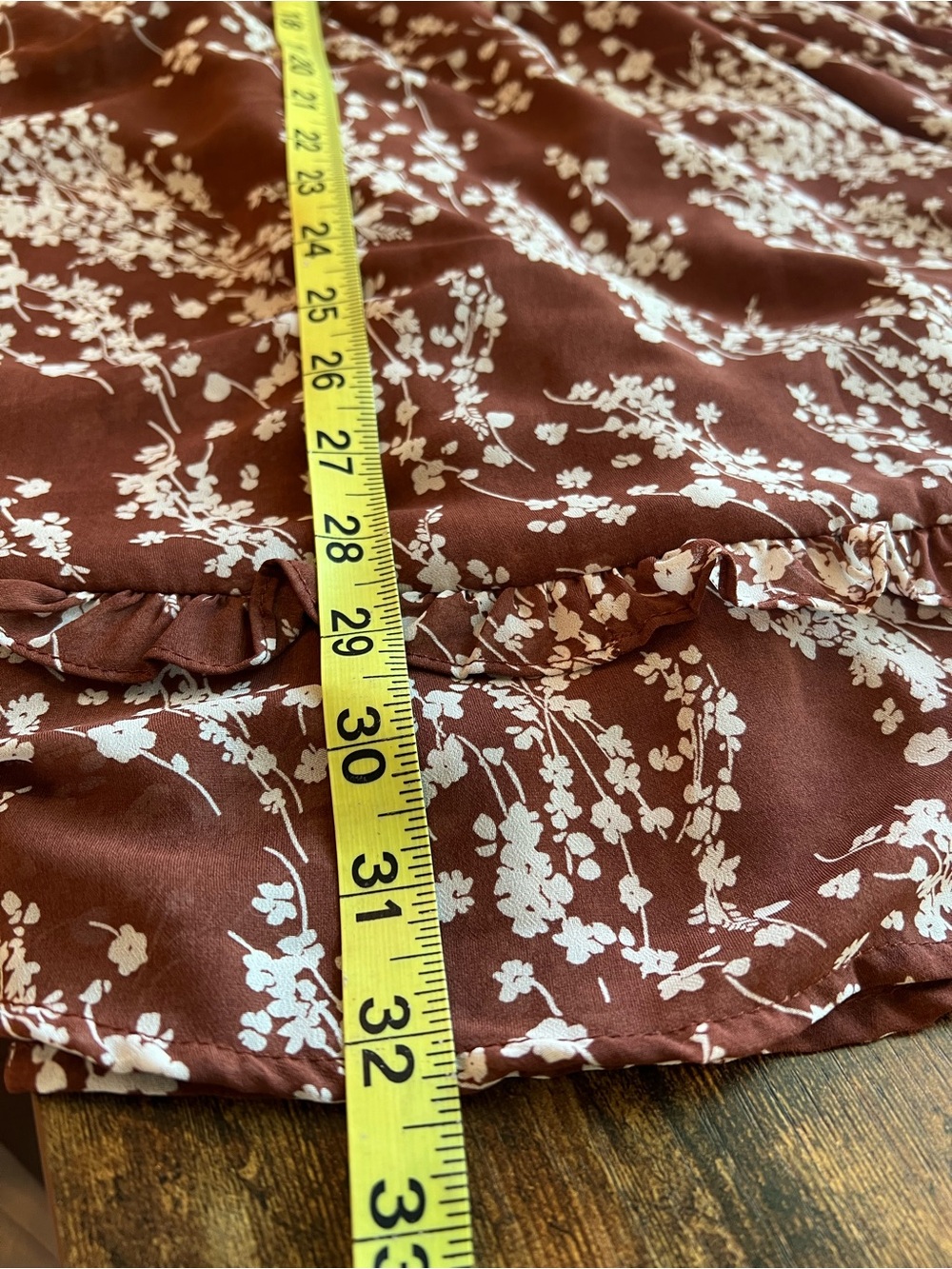 Altar’d State Loretta Floral Fit & Flare Mini Dress Brown Boho M - Picture 7 of 11